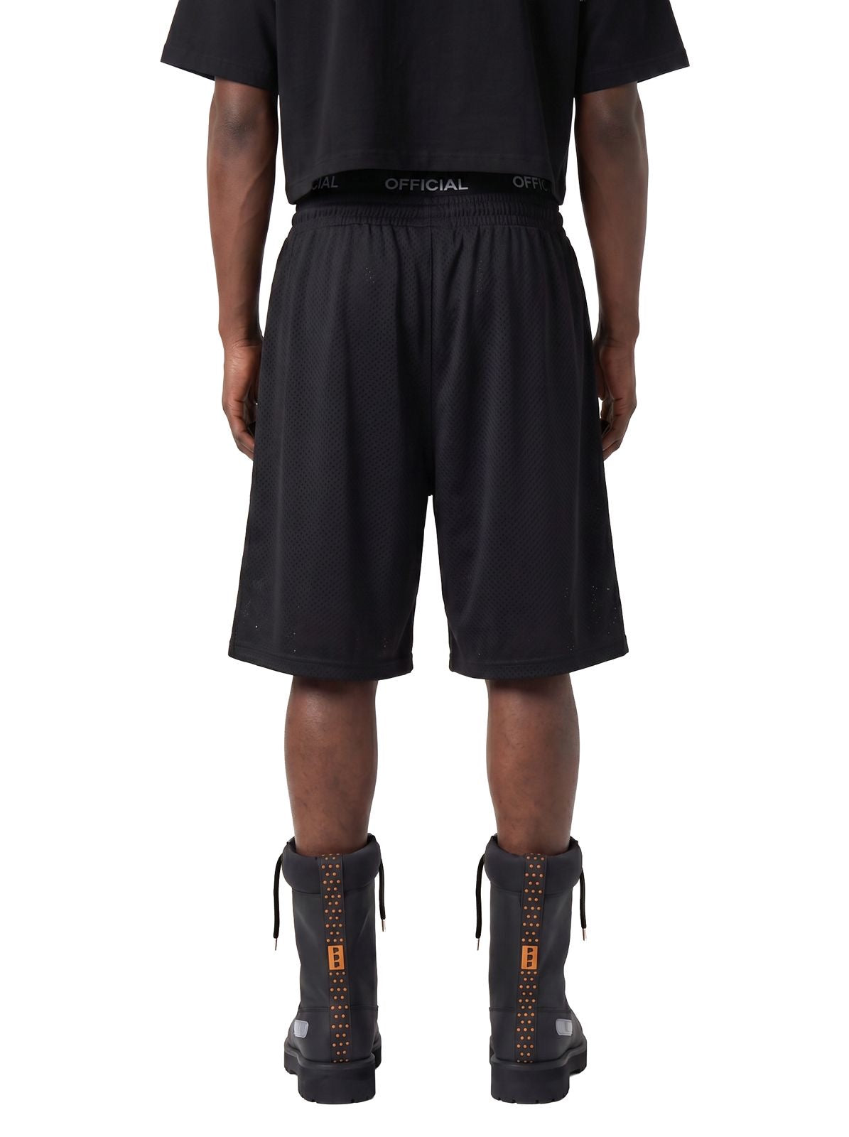 BLACK MESH SHORTS